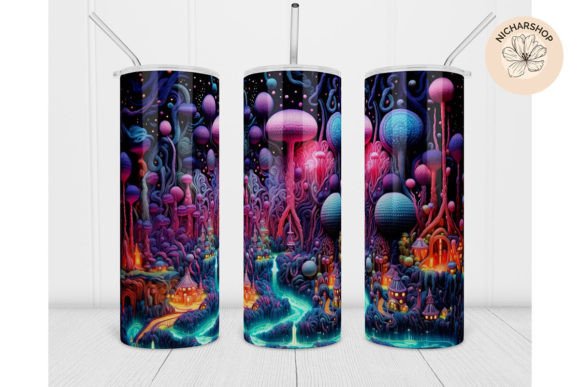 20oz 3D Fantacy Embroidery Tumbler Wrap