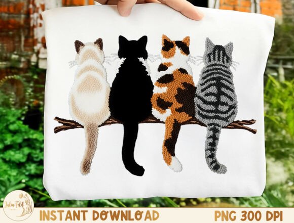 Cat Embroidery PNG