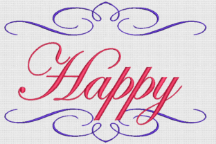Happy in Edwardian Script