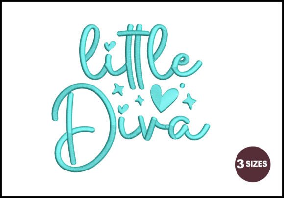 Little Diva Embroidery Design