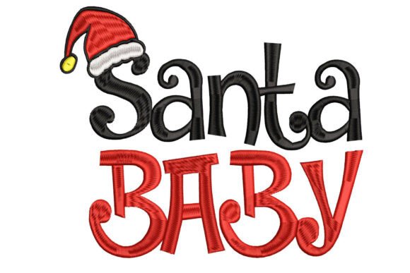 Santa Baby Embroidery Design