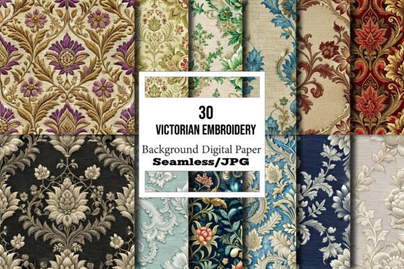 Victorian Embroidery Backgrounds